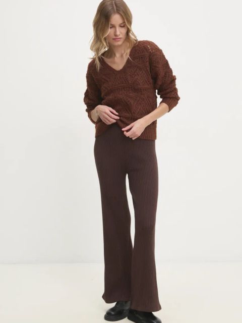 Answear.LAB sweter z wełną kolor brązowy