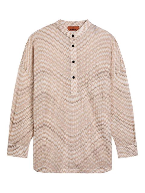 Missoni zig-zag buttoned blouse - Neutrals - zdjęcie produktu nr 1