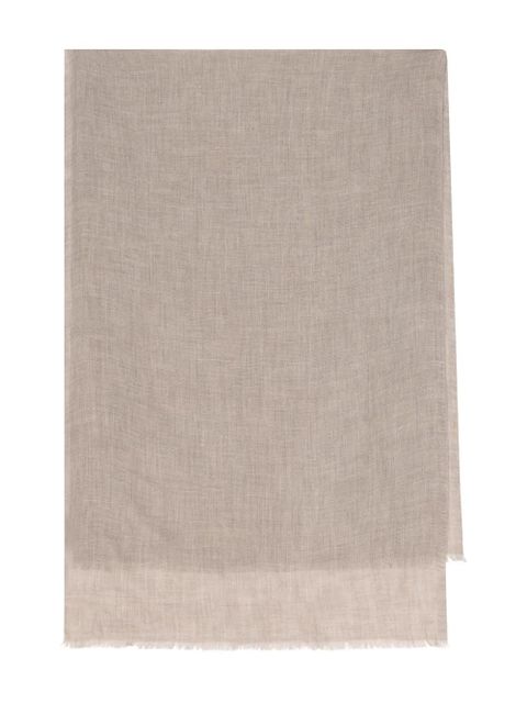 Loro Piana Cardo fringed-trim scarf - Grey - zdjęcie produktu nr 1