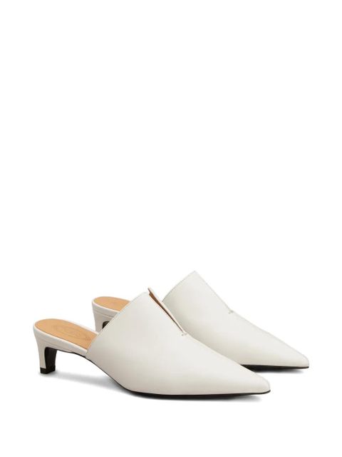 Tod's pointed-toe heeled mules - White