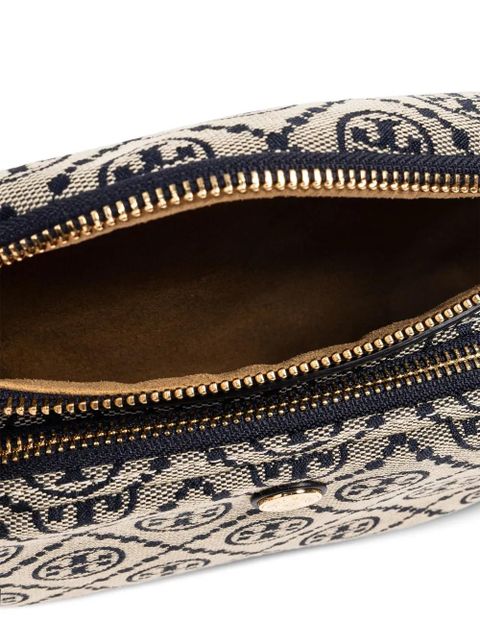 Tory Burch logo-monogram zipped mini bag - Neutrals