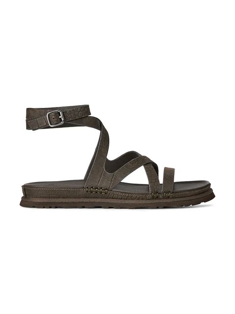 UGG sandały skórzane W Goldengaze Embossed Ankle Wrap - zdjęcie produktu nr 2