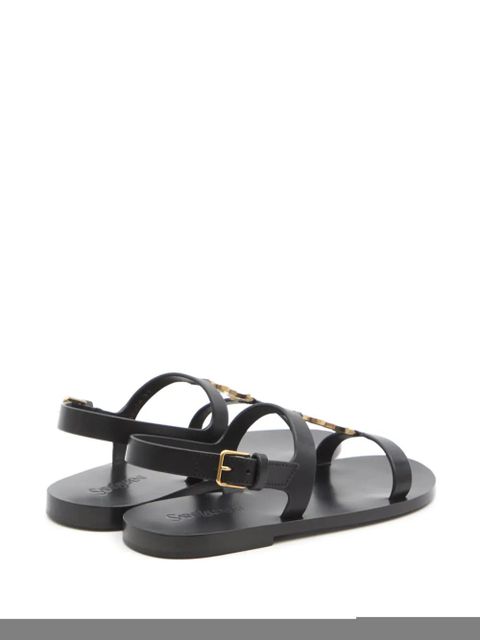 Saint Laurent Cassandre sandals - Black