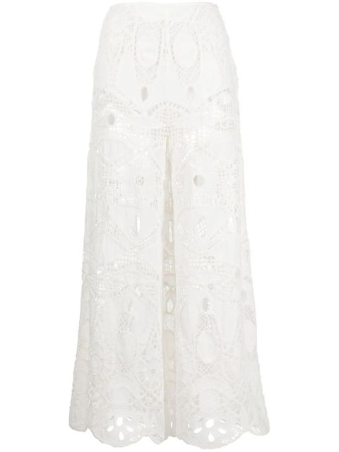 Cult Gaia Cove embroidered trousers - White - zdjęcie produktu nr 1