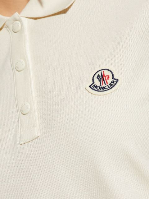 Moncler logo-patch polo shirt - Neutrals