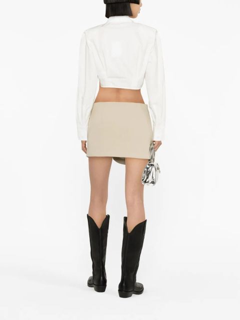Coperni tailored wrap miniskirt - Neutrals