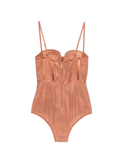 ZIMMERMANN ribbon-trim corset bodysuit - Orange - zdjęcie produktu nr 2