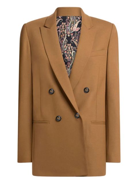 ETRO double-breasted Pegaso-buttons blazer - Brown - zdjęcie produktu nr 1