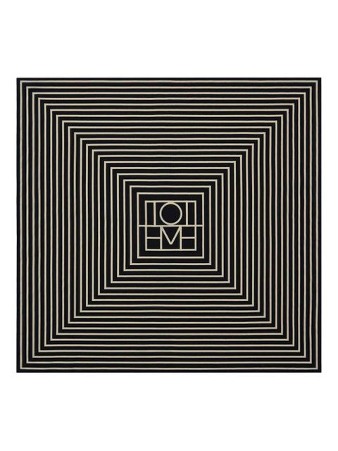 TOTEME monogram silk scarf - Black - zdjęcie produktu nr 1
