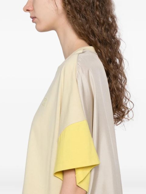 LOEWE logoed cotton and silk t-shirt - Yellow