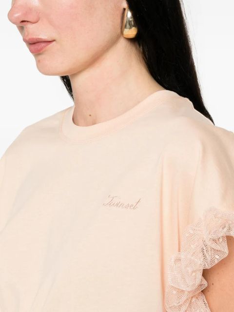 TWINSET ruffled sleeve T-shirt - Pink