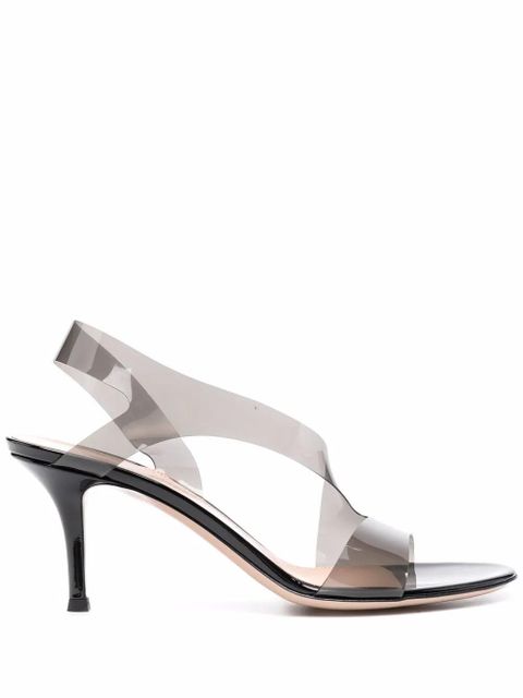 Gianvito Rossi Metropolis 70mm transparent sandals - Grey - zdjęcie produktu nr 1