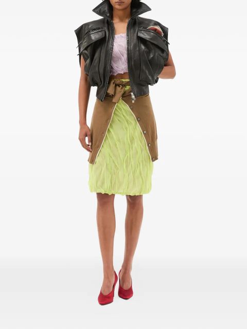 Versace zip-pocket leather gilet - Black - zdjęcie produktu nr 2