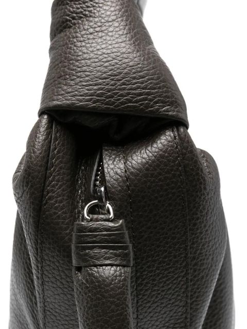 LEMAIRE Croissant knotted leather shoulder bag - Grey