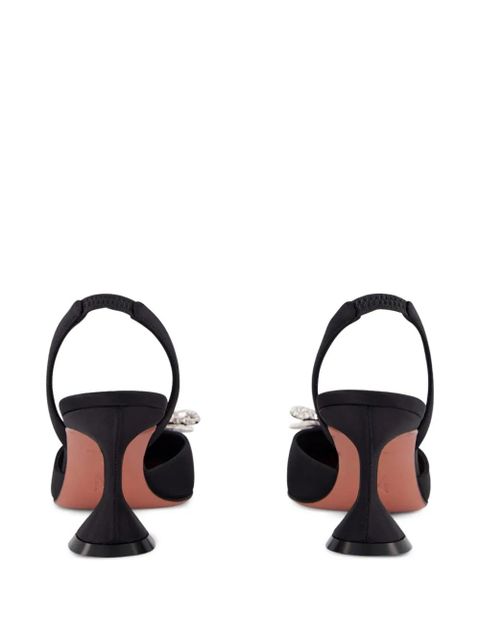 Amina Muaddi Rosie crystal-embellished slingback pumps - Black