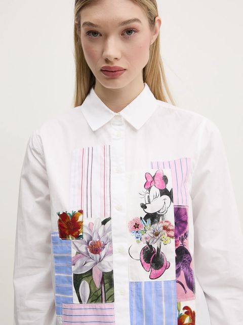 Desigual koszula bawełniana FLOWERS MINNIE - zdjęcie produktu nr 2
