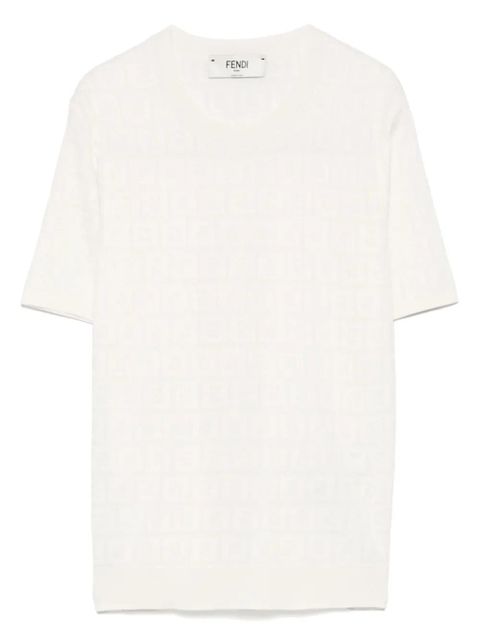 FENDI FF-jacquard T-shirt - White - zdjęcie produktu nr 1