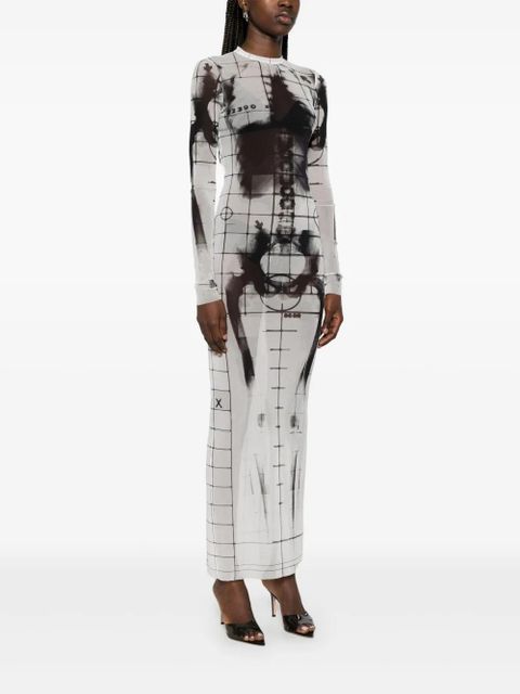Jean Paul Gaultier Squeletor maxi dress - White