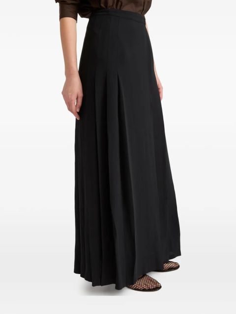 Yves Salomon pleated maxi skirt - Black