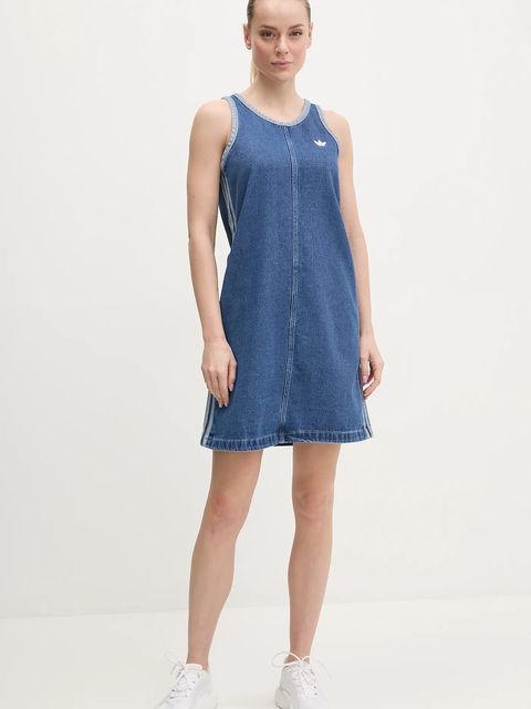 adidas Originals sukienka jeansowa DENIM 3S DRESS