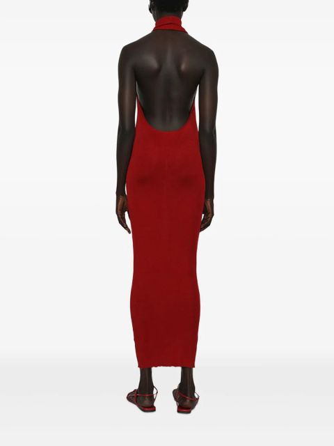 Magda Butrym ribbed halter-neck midi dress - Red