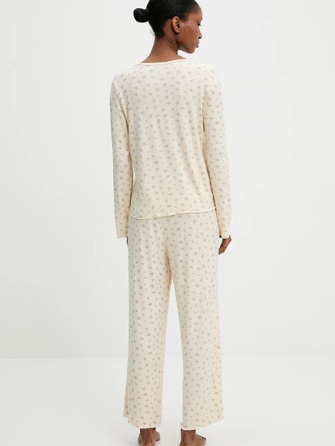 Answear.LAB piżama damska kolor beżowy