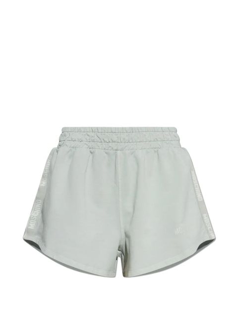 Moschino logo-tape curved-hem shorts - Blue - zdjęcie produktu nr 1