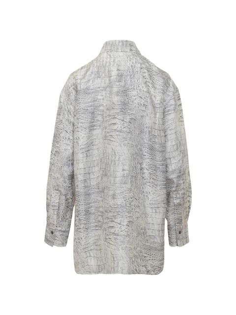 Ferragamo animal-print shirt - Neutrals - zdjęcie produktu nr 2