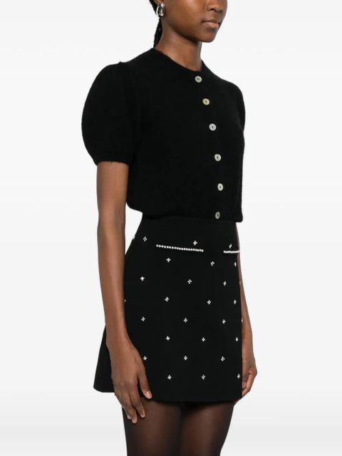 SANDRO strassé-embellishment mini skirt - Black