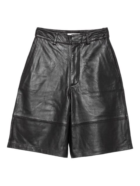 The Frankie Shop leather panelled shorts - Brown - zdjęcie produktu nr 1