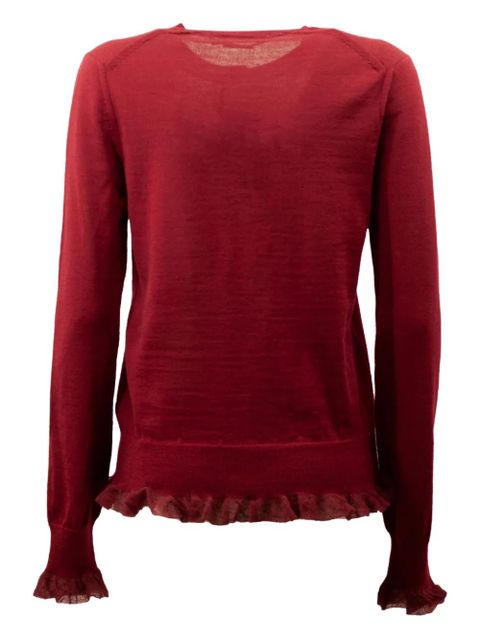 Comme Des Garçons ruffled cardigan - Red - zdjęcie produktu nr 2