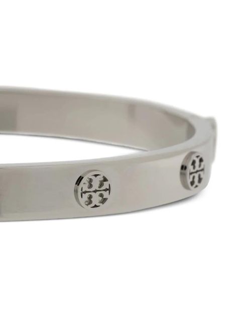 Tory Burch logo-embossed bracelet - Silver