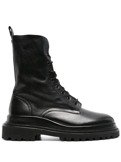 ISABEL MARANT Ghiso lace-up leather boots - Black