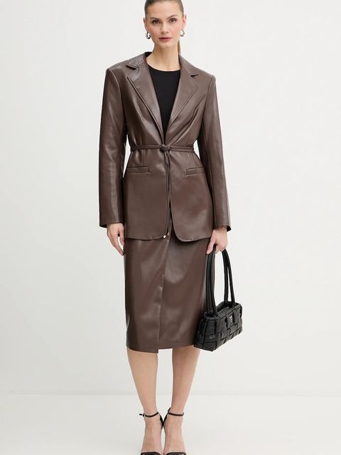 Marciano by Guess spódnica GLADYS kolor brązowy midi ołówkowa 5BGD07 7389A - zdjęcie produktu nr 2