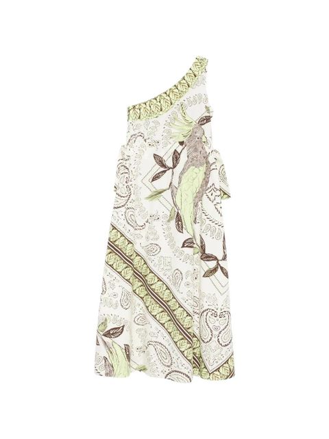 Tory Burch bird-print midi dress - White - zdjęcie produktu nr 1