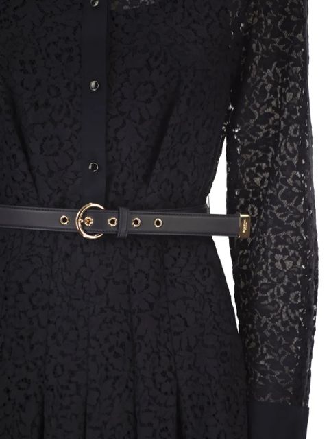 Max Mara Mstricordo lace pleated shirt midi dress - Blue