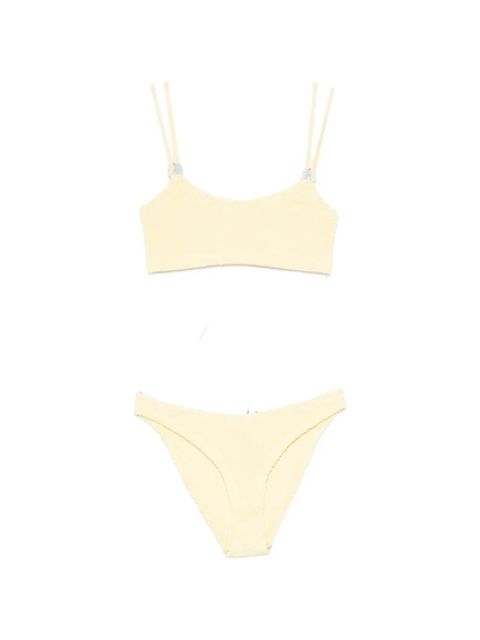 Hunza G bead-embellished seersucker bikini - Yellow - zdjęcie produktu nr 1