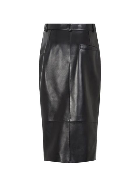 KHAITE split leather skirt - Black - zdjęcie produktu nr 2