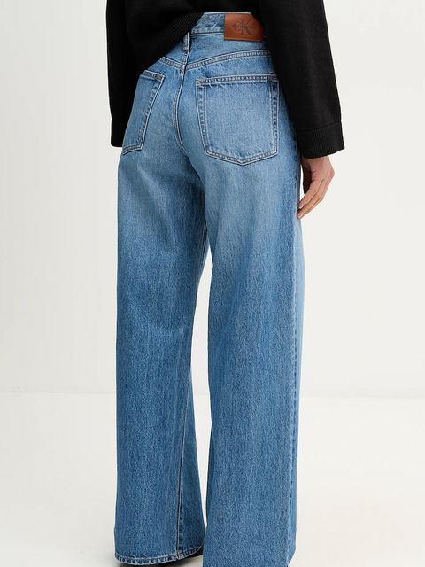 Calvin Klein Jeans jeansy damskie kolor niebieski LV047E701G