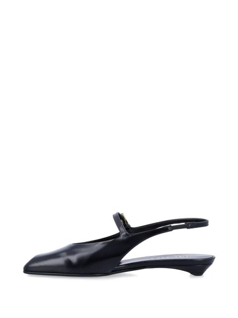 Prada leather slingback ballet flats - Black