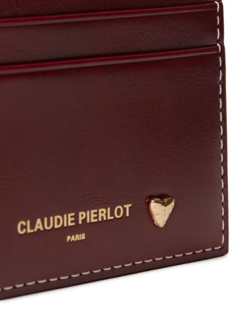 Claudie Pierlot leather cardholder - Red
