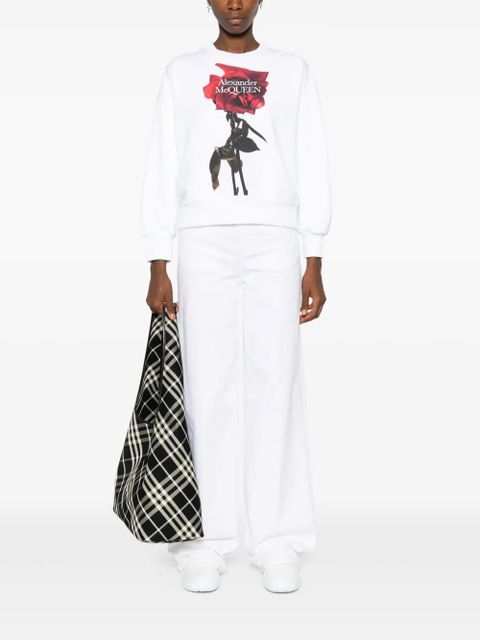 Alexander McQueen logo-plaque jeans - White - zdjęcie produktu nr 2