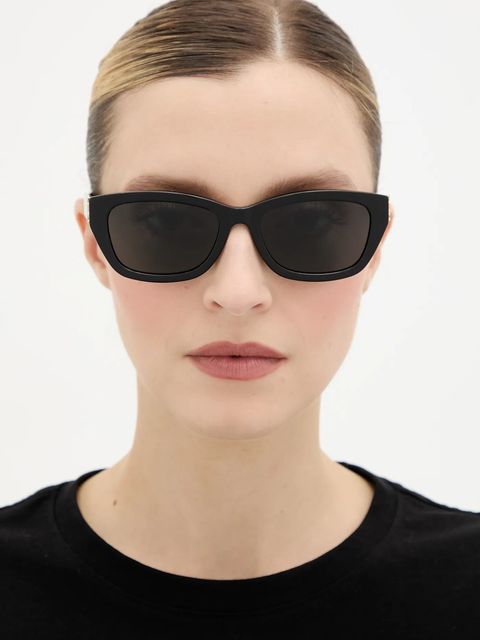 Saint Laurent okulary przeciwsłoneczne damskie kolor czarny SL M153