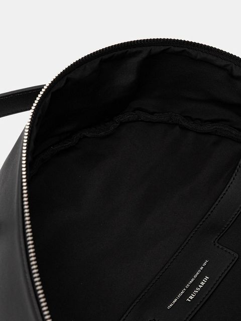 Trussardi plecak skórzany damski kolor czarny duży gładki Z608E005985N