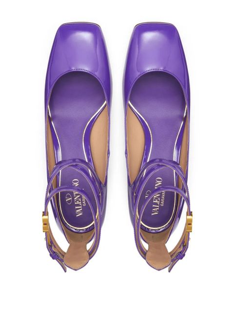 Valentino Garavani Tan-Go 70mm patent leather pumps - Purple