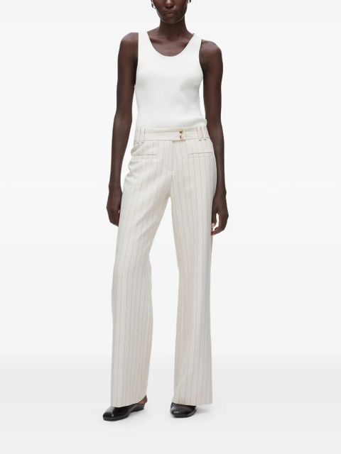 3.1 Phillip Lim pinstripe-pattern button-fastening trousers - Neutrals - zdjęcie produktu nr 2