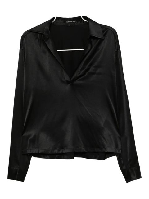 TOM FORD satin blouse - Black - zdjęcie produktu nr 1