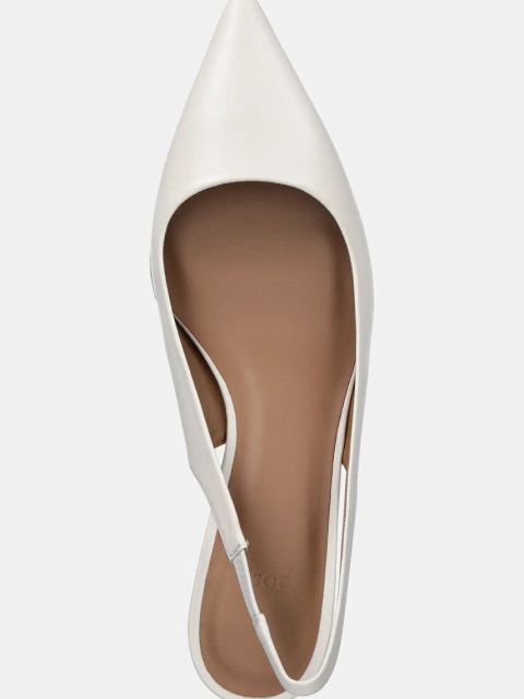 BOSS szpilki skórzane Janet kolor biały 50542378