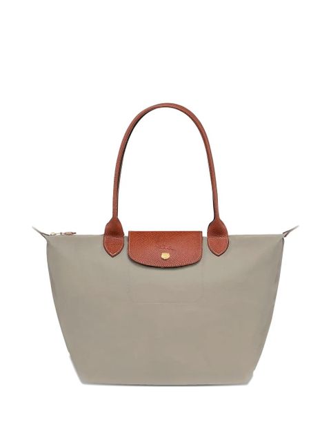 Longchamp Le Pliage Original leather-trim tote bag - Grey - zdjęcie produktu nr 1