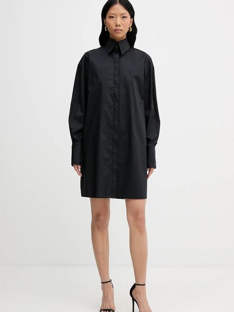 Karl Lagerfeld sukienka kolor czarny mini oversize B1W13052